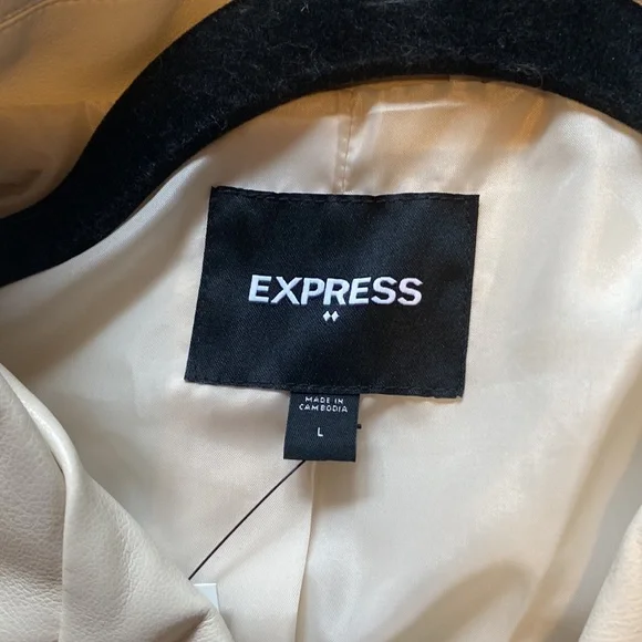 ✨HP✨NWT Express Faux Leather Moto Jacket - Picture 14 of 16